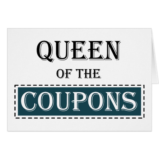 Cartão Rainha dos Coupons (Frente Horizontal)