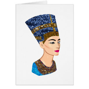 Cartão rainha egípcia nefertiti