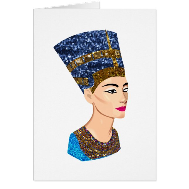 Cartão rainha egípcia nefertiti (Frente)