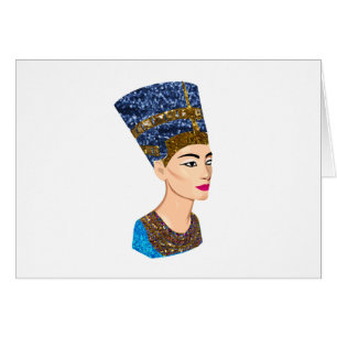 Cartão rainha egípcia nefertiti