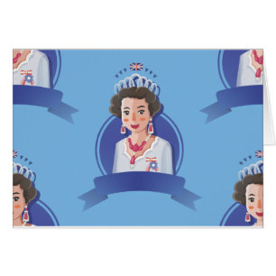 Cartão rainha elizabeth 2