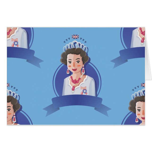 Cartão rainha elizabeth 2 (Frente Horizontal)