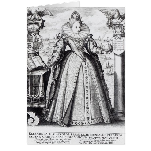 Cartão Rainha Elizabeth mim 1596 (Frente)