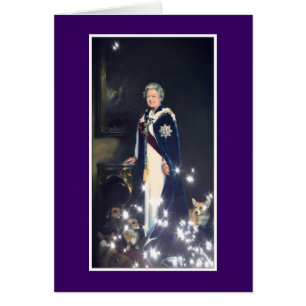 Cartão Rainha Elizabeth Portrait