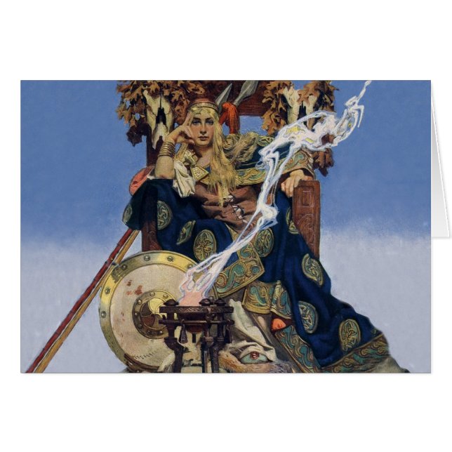 Cartão Rainha Maeve Warrior Princesa Fantasy Art (Frente Horizontal)