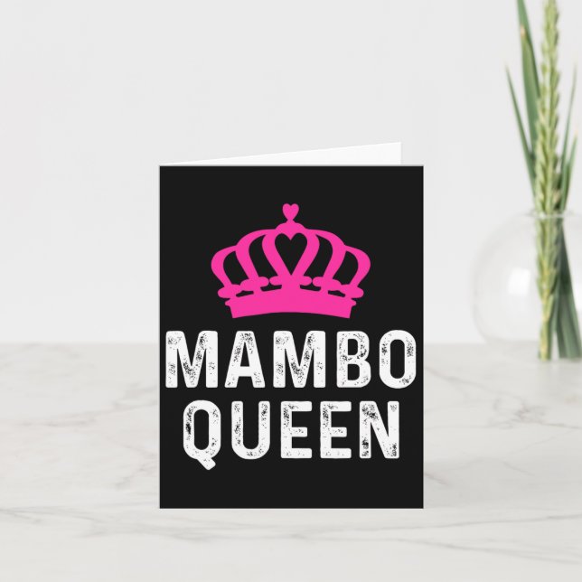 Cartão Rainha Mambo - Dançarino Mambo Dançando Presente P (Frente)