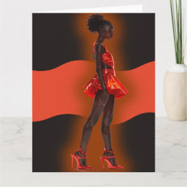 Cartão Rainha Negra Afro-Americana Melanina Sista Loja