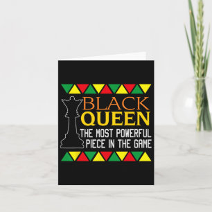 Cartão Rainha Negra O Mais Poderoso Xadrez Afro-Americano