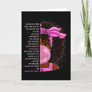 Cartão Rainha Núbia Afro-Americana Magia Negra Pri