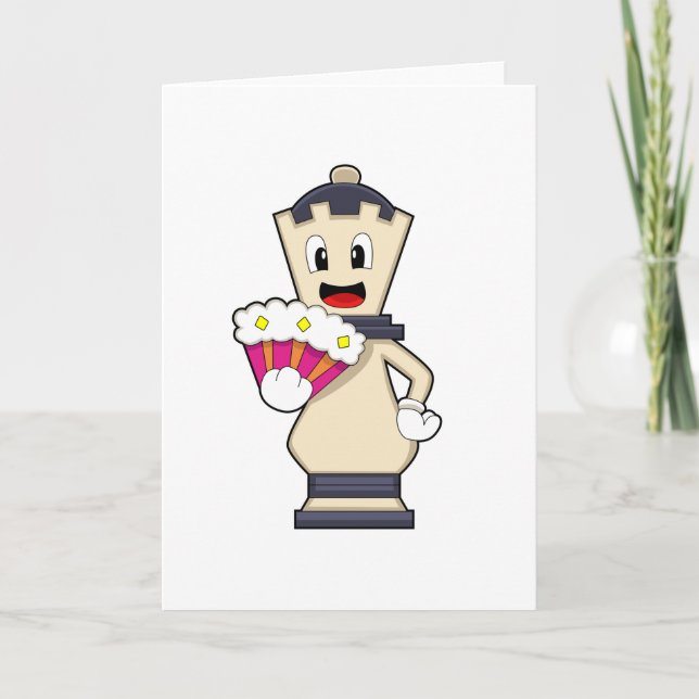 Cartão Rainha peça de xadrez em Xadrez.PNG (Frente)