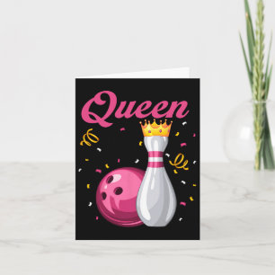 Cartão Rainha Pin Bowler Boliche sobre Boliches