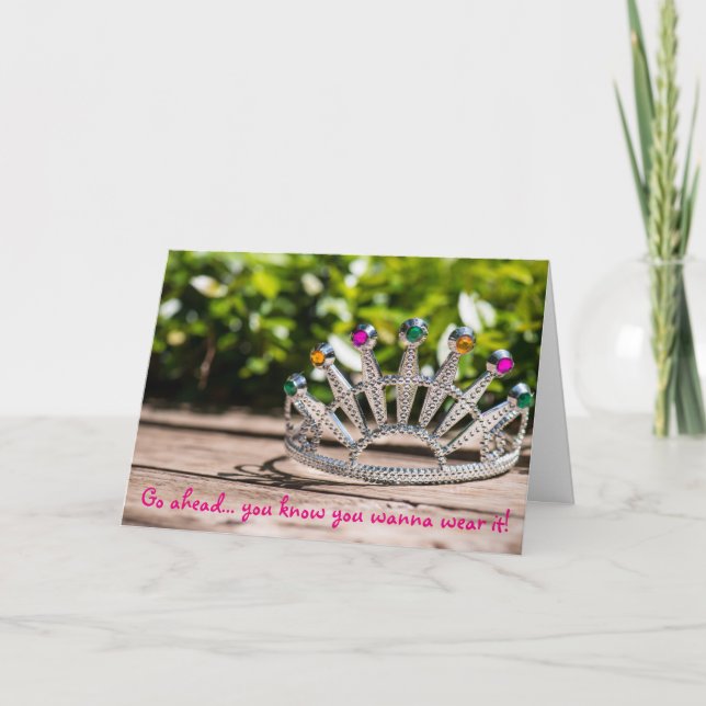 Cartão Rainha por um dia - aniversário (Frente)