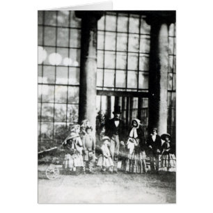 Cartão Rainha Victoria & príncipe Albert com seu