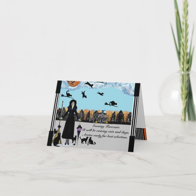 Cartão Raining Cats and Dogs! Second in a series (Frente)