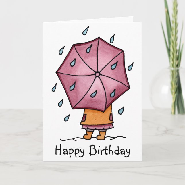 Cartão Rainy Days Birthday (Frente)