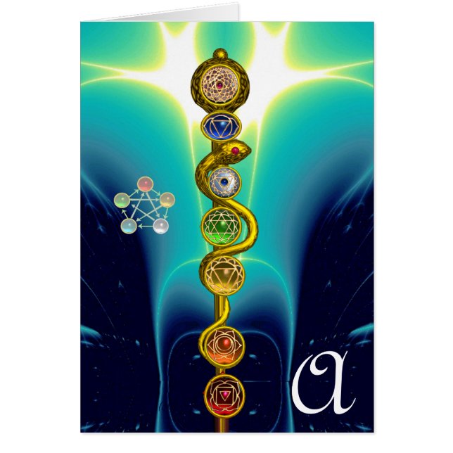 CARTÃO RAIO DE ASCLEPIUS 7 CHAKRAS,YOGA, ENERGIA ESPIRITU (Frente)