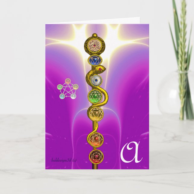 CARTÃO RAIO DE ASCLEPIUS 7 CHAKRAS,YOGA, ENERGIA ESPIRITU (Frente)