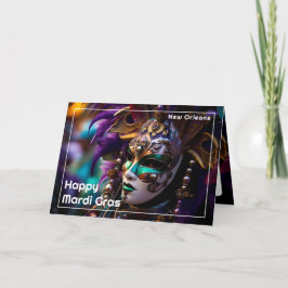 Cartão 💚 💜 Raio Regal 💛 Mardi Gras Majestade