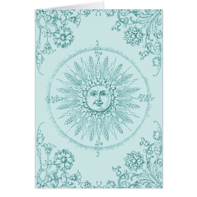 Cartão Raios de sol na borda da água (Frente)