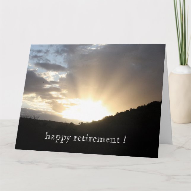 Cartão raios solares se aposentam grandes (Frente)