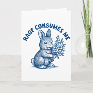 Cartão Raiva Me Consome Bunny Coelhinho Divertido De Pásc