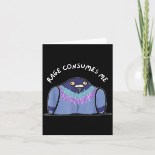 Cartão Raiva Me Consome Geon Meme Divertido Desenhado à M