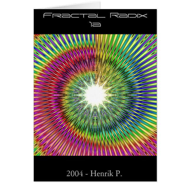 Cartão Raiz 1a do Fractal (cartão) (Frente)