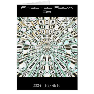 Cartão Raiz 3d do Fractal (cartão)