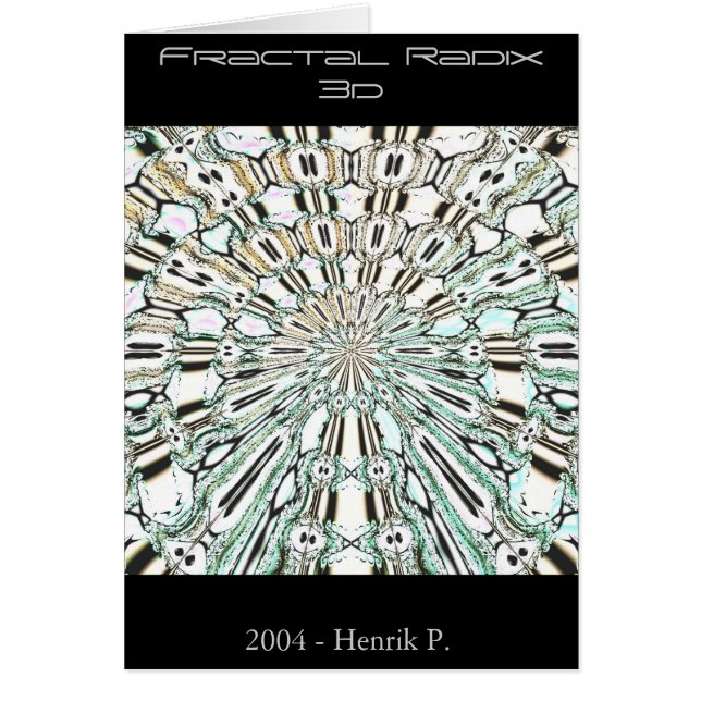 Cartão Raiz 3d do Fractal (cartão) (Frente)