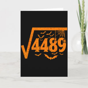Cartão Raiz Quadrada 4489 Meme Divertido de Halloween 67