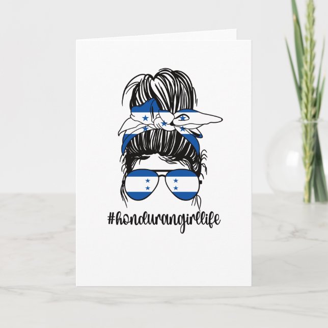 Cartão Raízes hondurenhas orgulhosas Sinalizador das Hond (Frente)