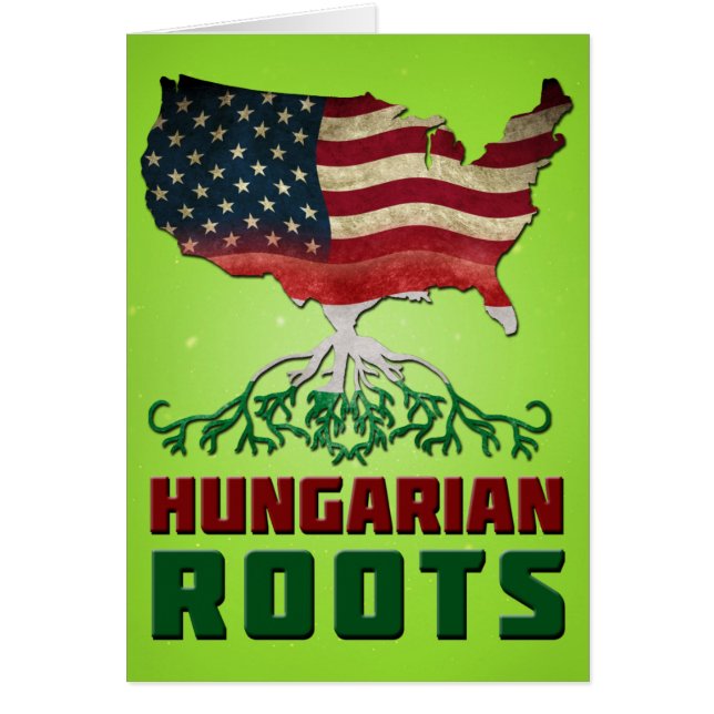Cartão Raizes húngaras americanas (Frente)