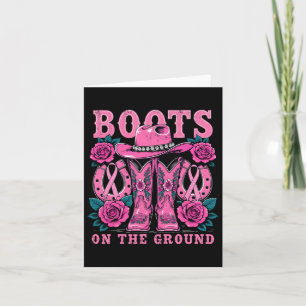 Cartão Raízes No Chão De Cowgirl Ocidental Rosa Ca
