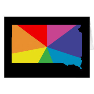 Cartão rajada de cor do dakota do sul