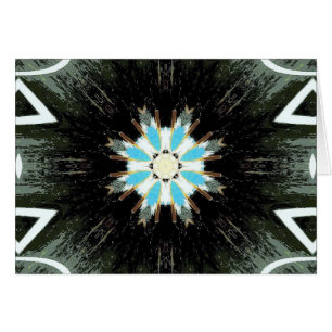 Cartão rajada de folha azul