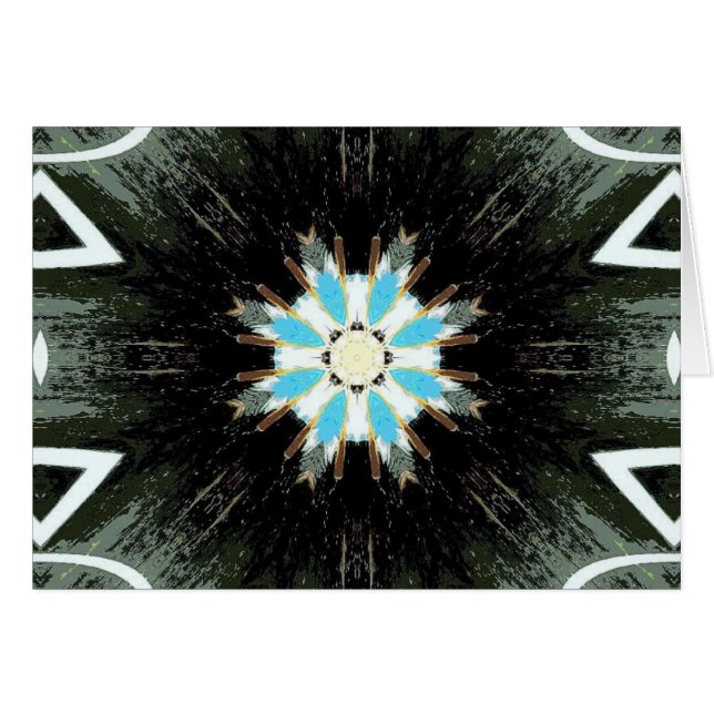 Cartão rajada de folha azul (Frente horizontal)