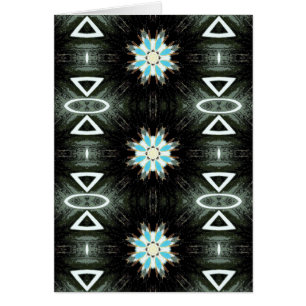 Cartão rajada de folha azul