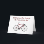 CARTÃO RAKKASAN BIKE BIRTHDAY GREETING<br><div class="desc">This is a very COOL CARD for the person in Your Life who enjoys a "good bike ride!" Have fun with this card and the person receiving it shall certainly smile!</div>