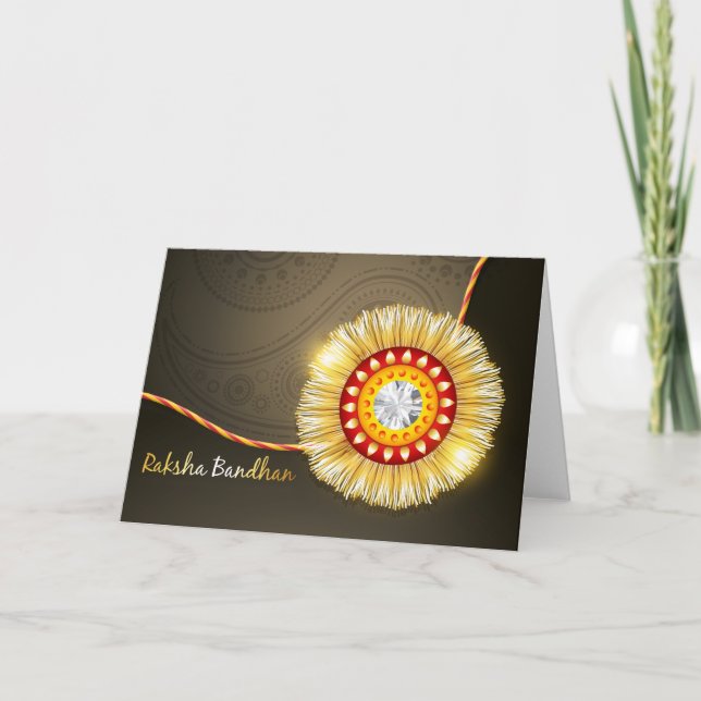 Cartão Raksha Bandhan, Rakhi diamond (Frente)