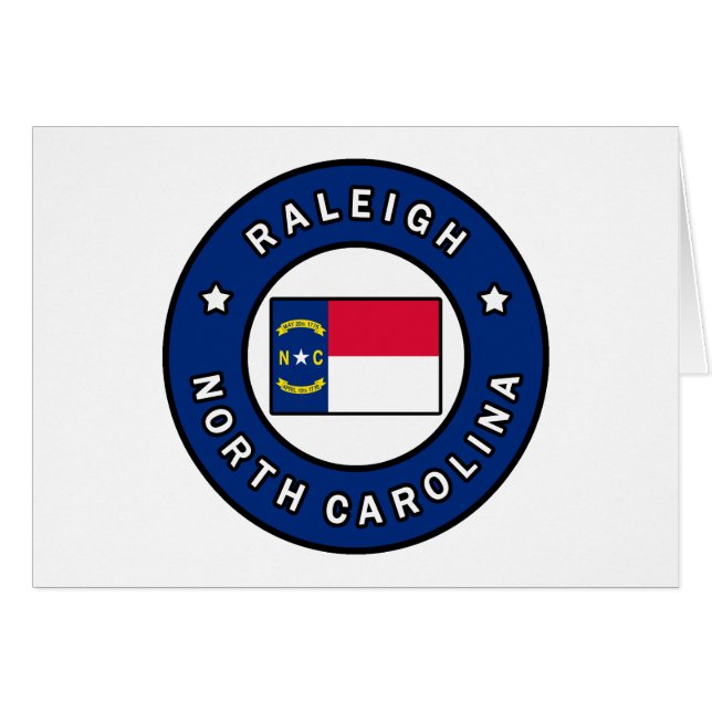 Cartão Raleigh North Carolina (Frente Horizontal)