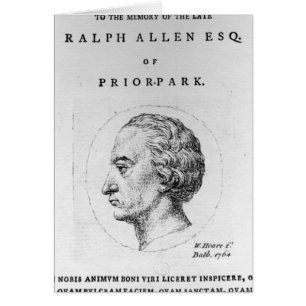 Cartão Ralph Allen, 1764