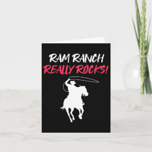 Cartão Ram Ranch Realmente Rocha Cavalo Cavalo Ridiculado