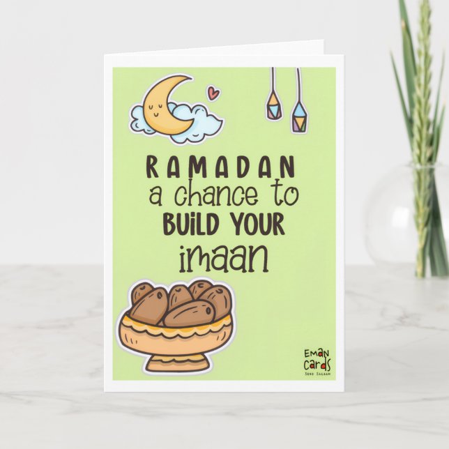 Cartão Ramadan - Holy Month Blessings - Cute (Frente)