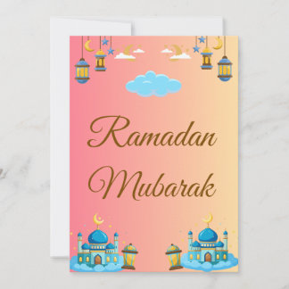 Cartão Ramadan Kareem Greeting Card Carte de vœux simple