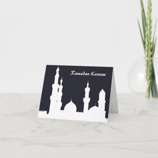 Cartão Ramadan Mosque Black Card (Frente)