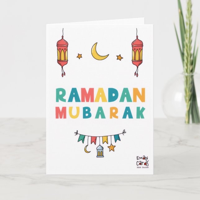 Cartão Ramadan Mubarak (Frente)