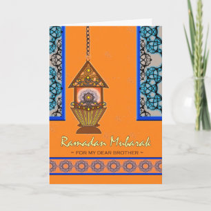 Cartão Ramadan Mubarak, para Irmão, Fanoos Lantern