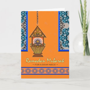 Cartão Ramadan Mubarak para Niece Fanoos Lantern
