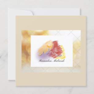 Cartão Ramadan mubarak projetado à mão