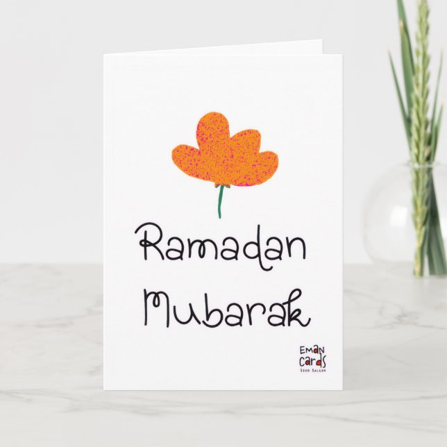 Cartão Ramadan Mubarak - Simple (Frente)
